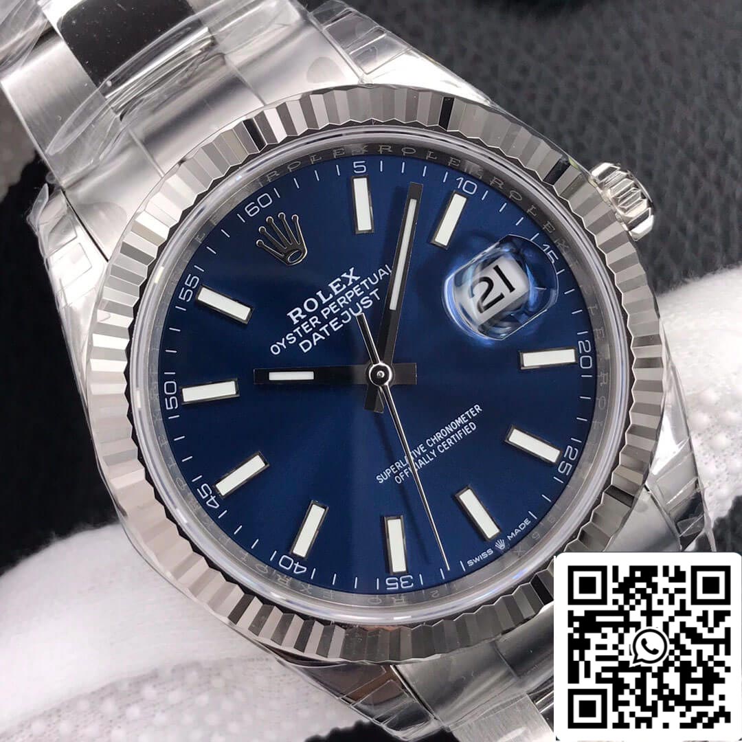 Rolex Datejust M126334-0001 41 mm Correa Oyster VS Esfera azul de fábrica