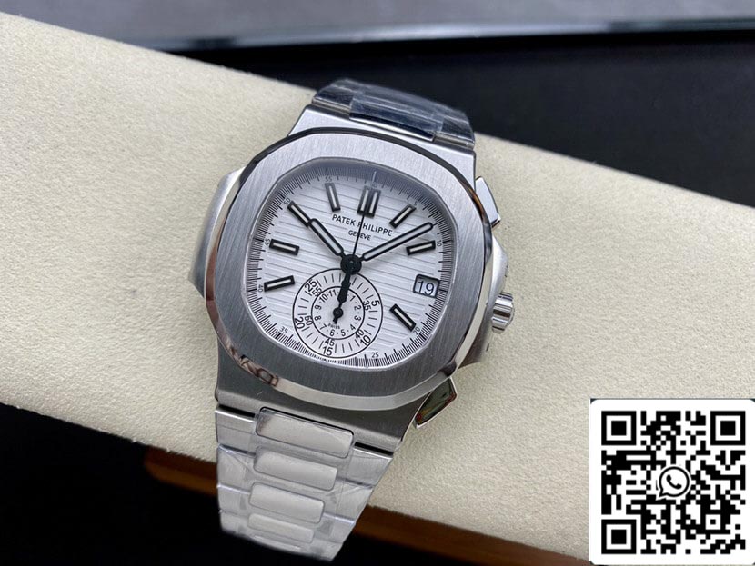 Patek Philippe Nautilus 5980/1A-019 1:1 Mejor Edición PPF Esfera Blanca de Fábrica