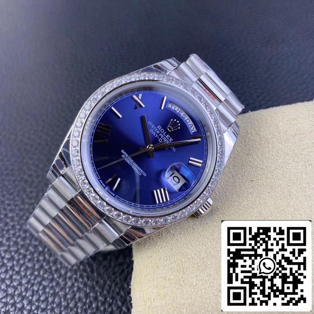 Rolex Day Date 228349RBR-0005 1:1 Mejor edición EW Factory esfera azul