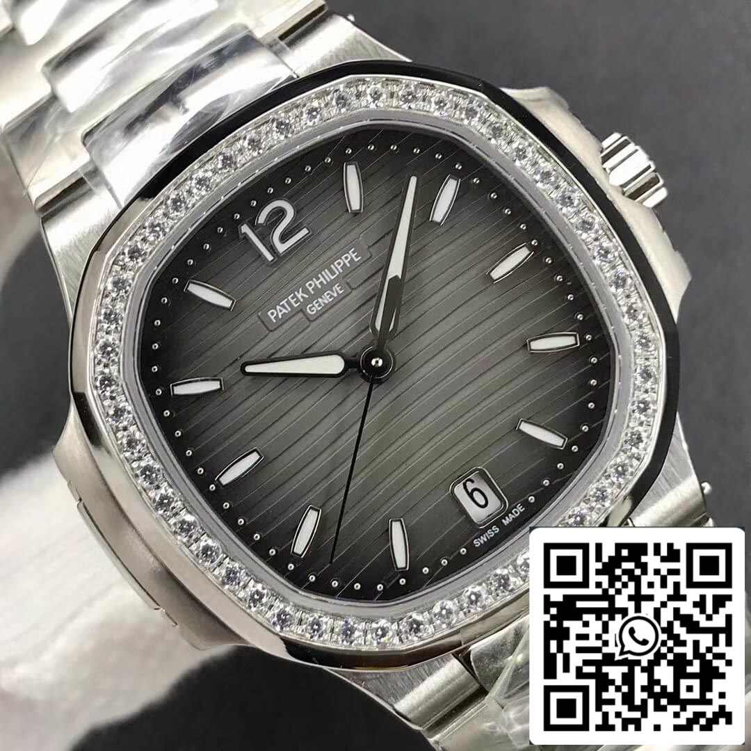 Patek Philippe Nautilus Ladies 7118-1200A-011 1:1 Best Edition PF Factory Diamond Bezel