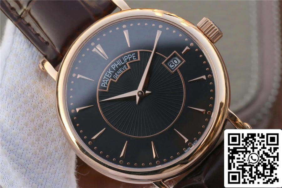 Patek Philippe Calatrava 1:1 Best Edition ZF Factory cinturino in pelle oro rosa