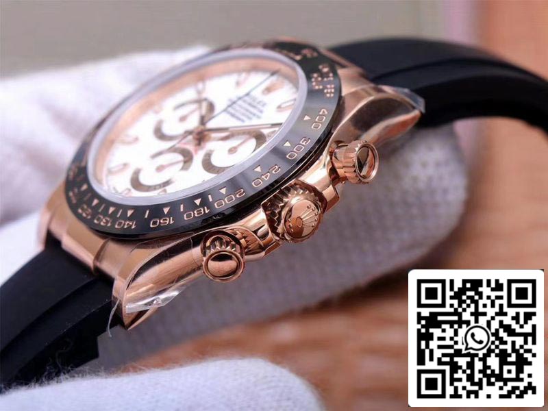 Rolex Daytona M116515LN-0019 1:1 Mejor Edición Noob Factory Esfera Blanca Suiza ETA4130