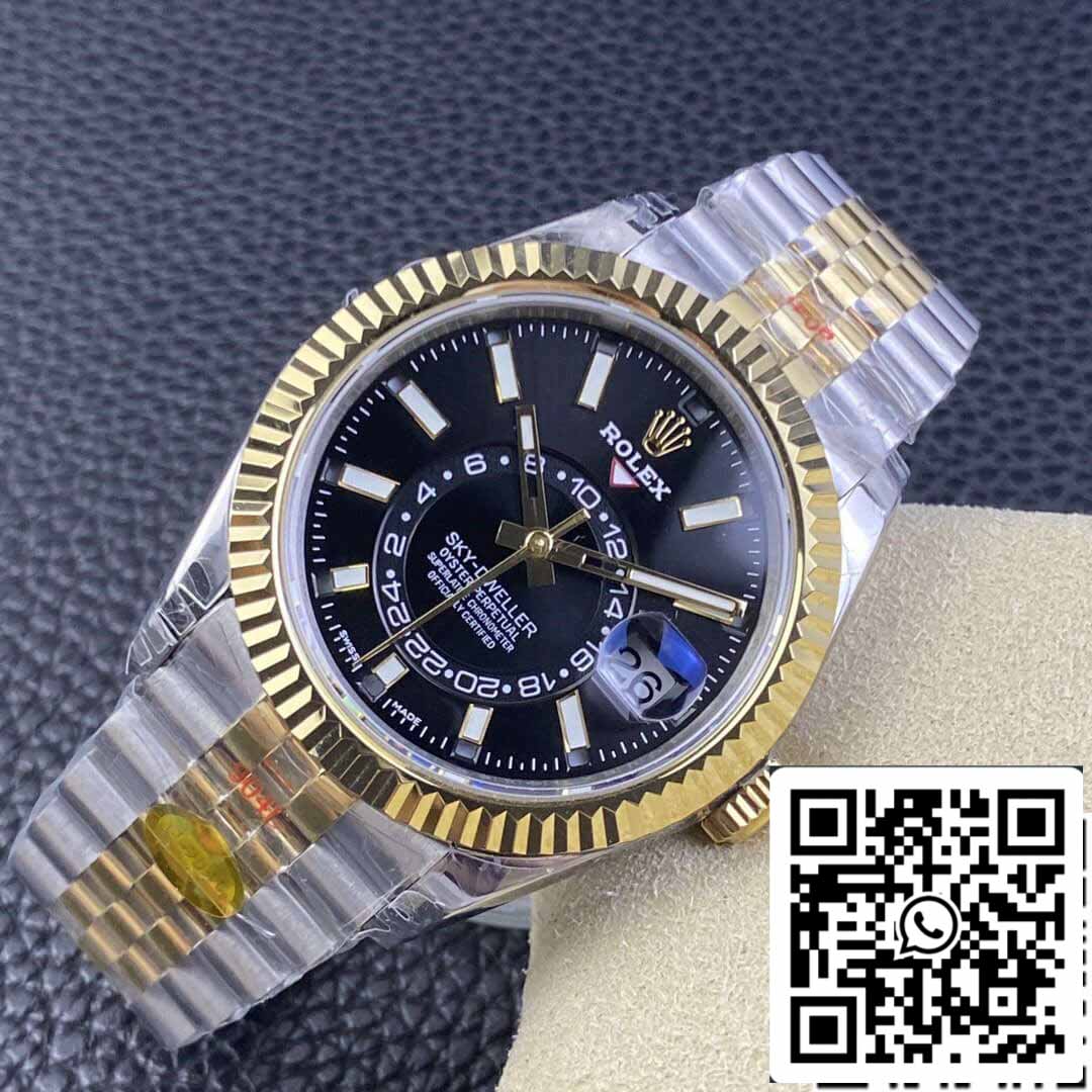 Rolex Sky Dweller M336933-0004 1:1 Mejor edición Noob Factory V2 esfera negra