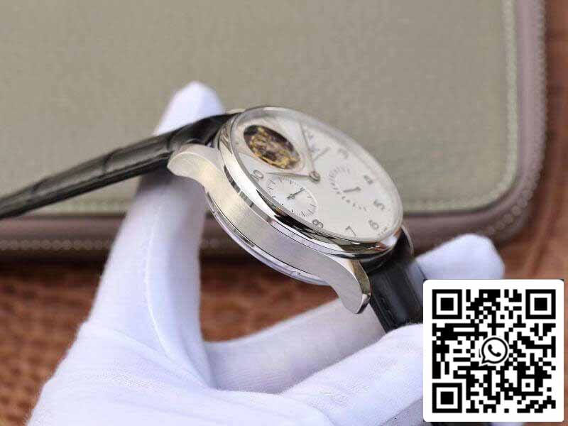 IWC Portugués IW504202 Real Tourbillon 1:1 Mejor Edición Esfera Blanca Con Correa De Cuero Negra Tourbillon Suizo ETA