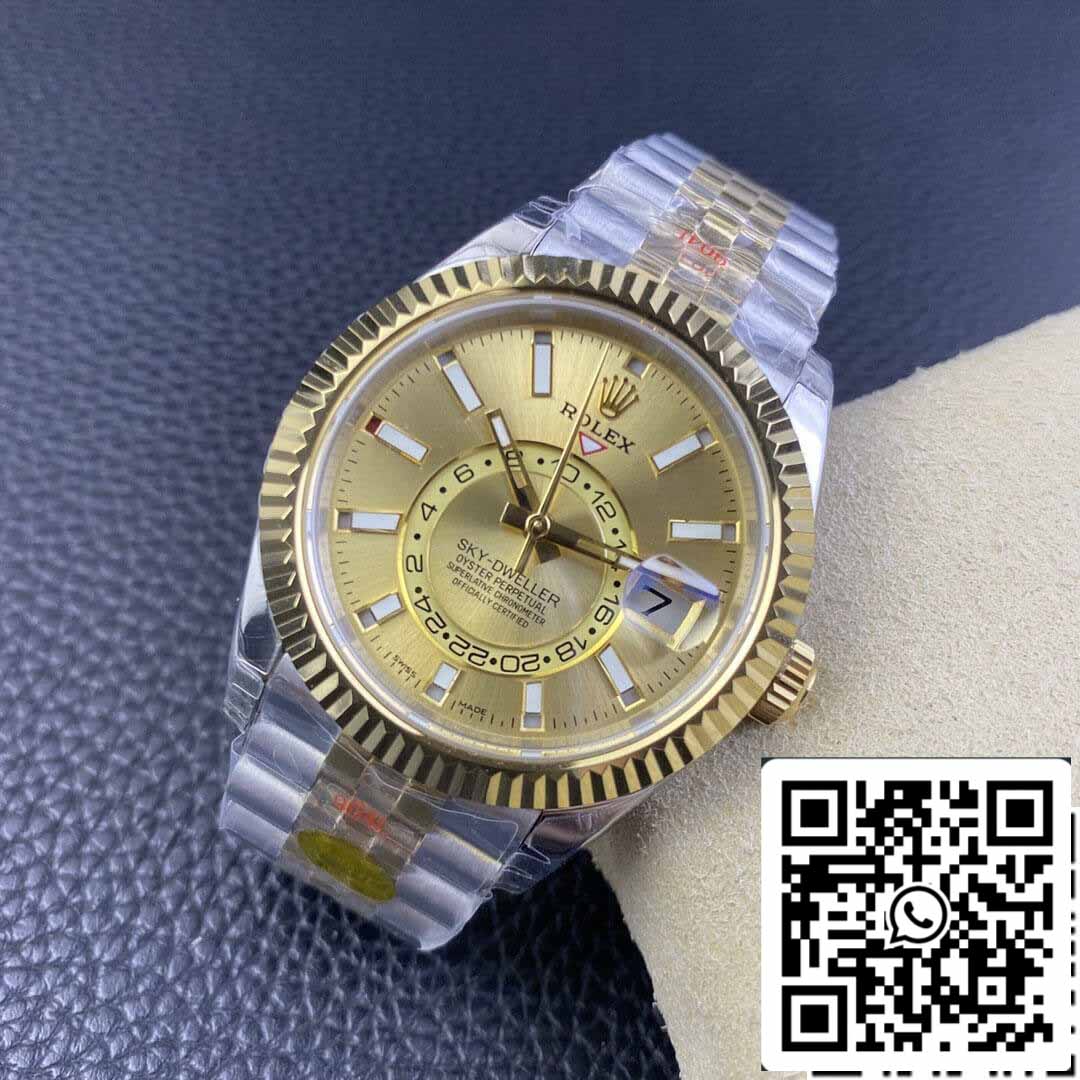 Rolex Sky Dweller M336933-0002 1:1 Best Edition Noob Factory V2 quadrante champagne