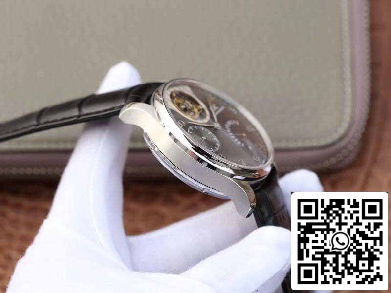 IWC Portoghese IW504210 Tourbillon 1:1 Best Edition Quadrante grigio ardesia su cinturino in pelle nera Movimento svizzero ETA Tourbillon