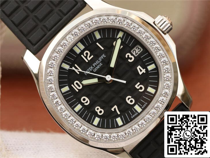 Patek Philippe Aquanaut 5067A-001 1:1 Mejor Edición PPF Factory Diamante Esfera Negra