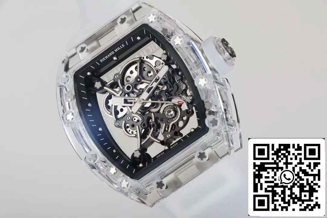 Replica Richard Mille RM055 Best Edition RM Factory Quadrante scheletrato trasparente