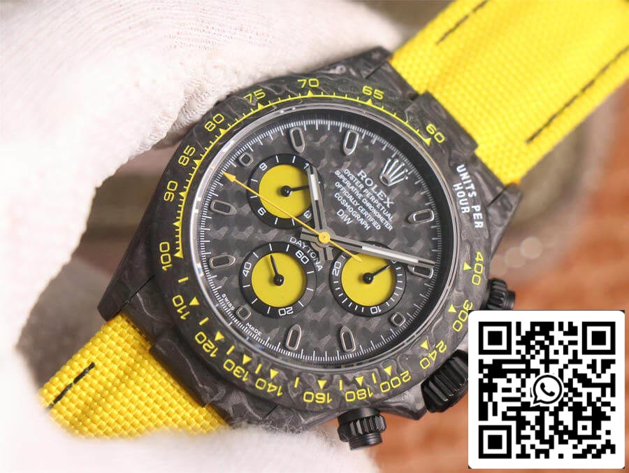 Rolex Daytona Diw Retrofit Versión 1:1 Mejor edición WWF Factory Esfera de fibra de carbono