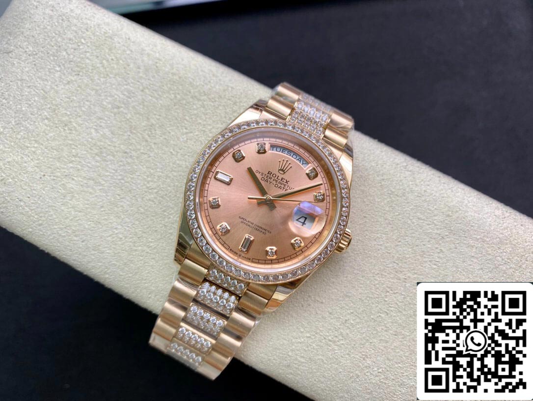 Rolex Day Date M128345RBR-0020 1:1 Best Edition EW Factory quadrante in oro rosa