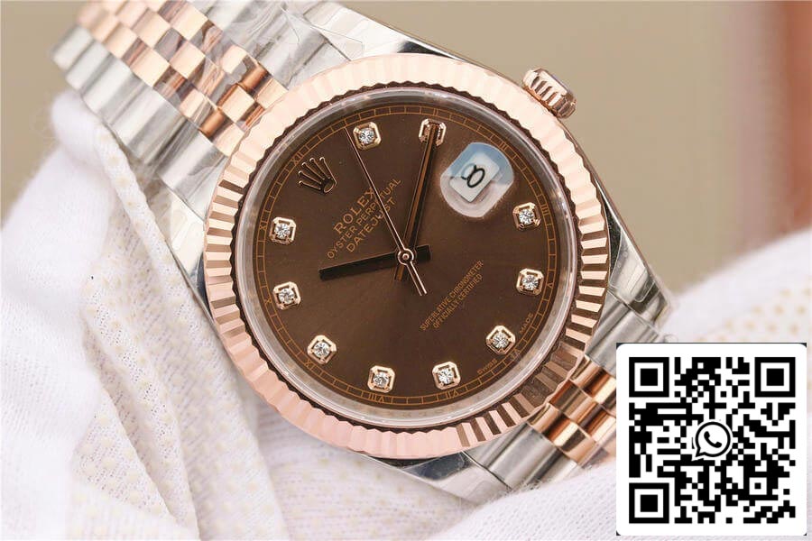 Rolex Datejust M126331-0004 1:1 Mejor edición EW Factory esfera marrón