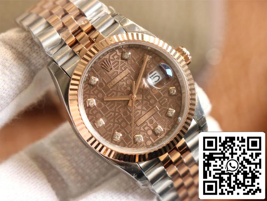 Rolex Datejust M126231-0025 1:1 Best Edition EW Factory quadrante color cioccolato oro rosa