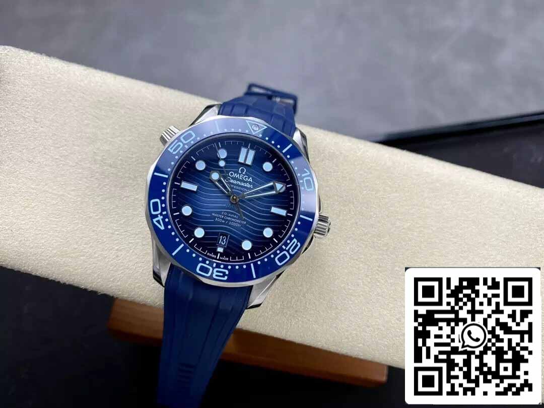 Omega Seamaster Diver 300M 210.32.42.20.03.002 Cinturino in caucciù Summer Blue 1: 1 Best Edition VS Factory