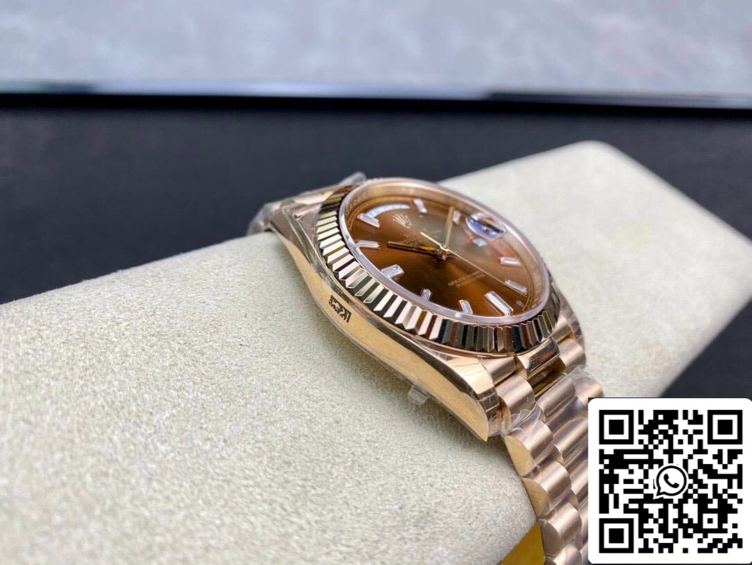 Rolex Day Date 228235 1:1 Best Edition EW Factory V2 quadrante marrone