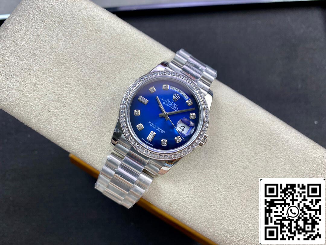 Rolex Day Date M128396TBR-0008 36MM 1:1 Best Edition GM Factory Lunetta con diamanti