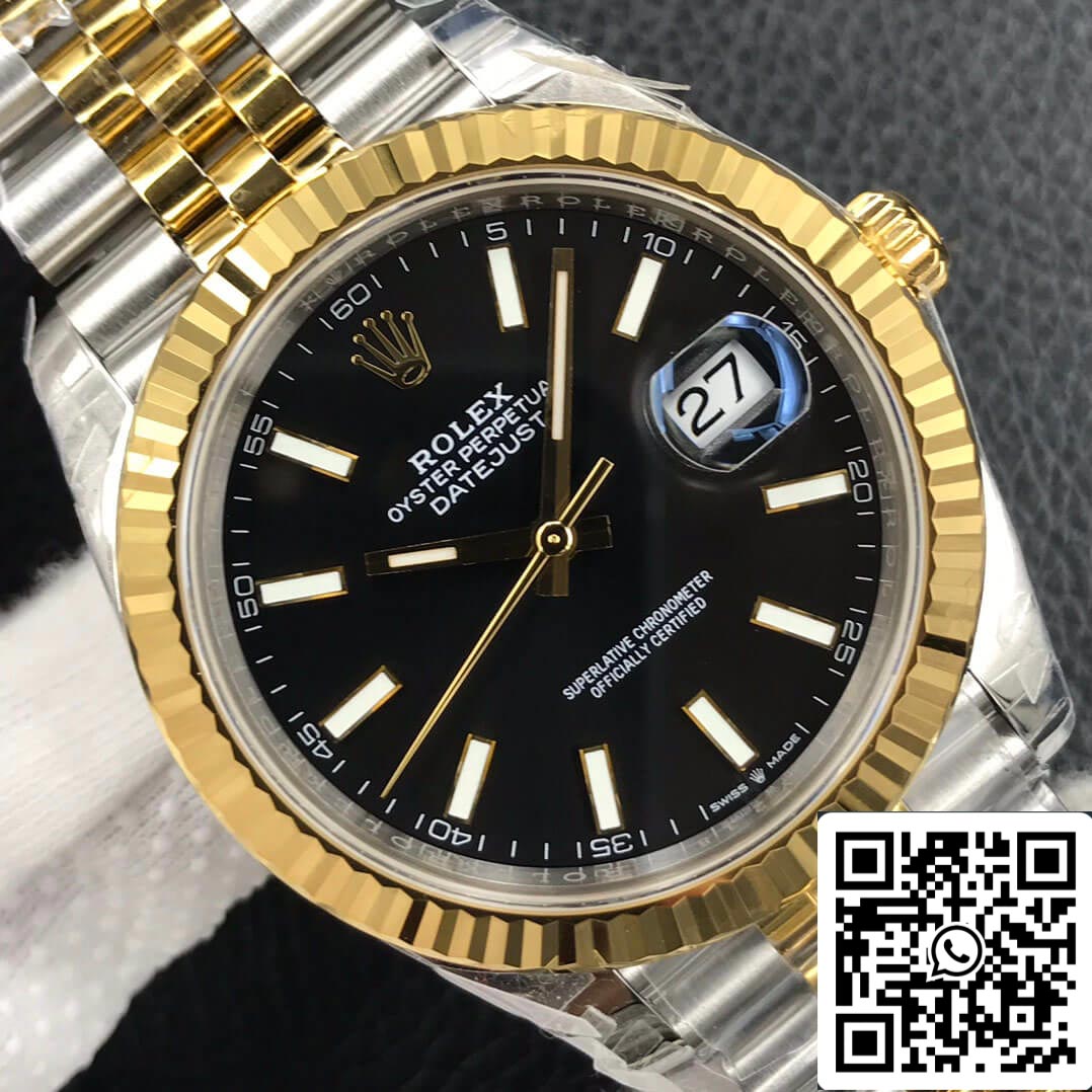 Rolex Datejust M126333-0014 41 mm Correa Jubilee VS Acero inoxidable de fábrica