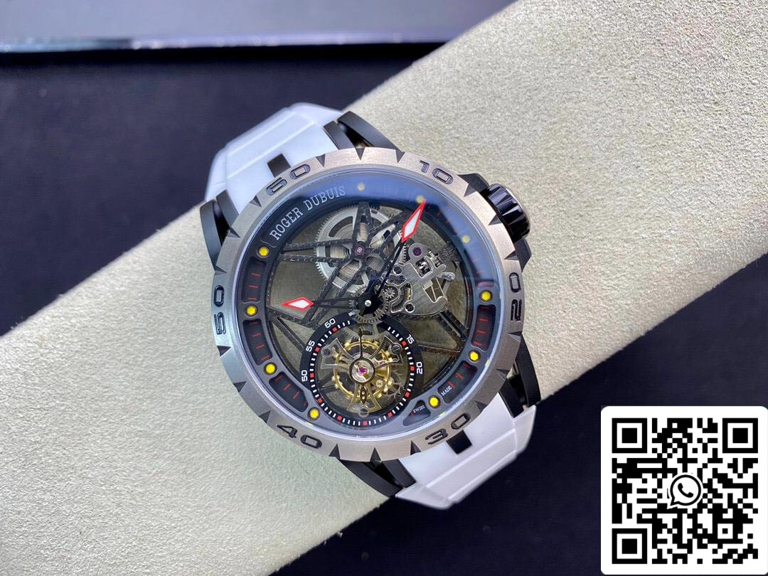 Roger Dubuis Excalibur RDDBEX0549 1:1 Best Edition BBR Factory Tourbillon White Strap