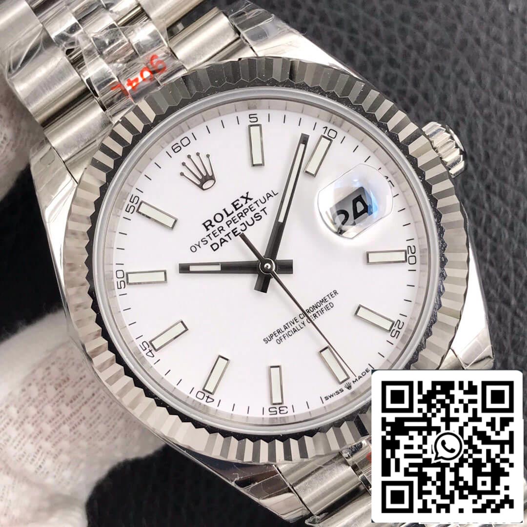 Rolex Datejust M126334-0010 1:1 Mejor edición EW Factory esfera blanca