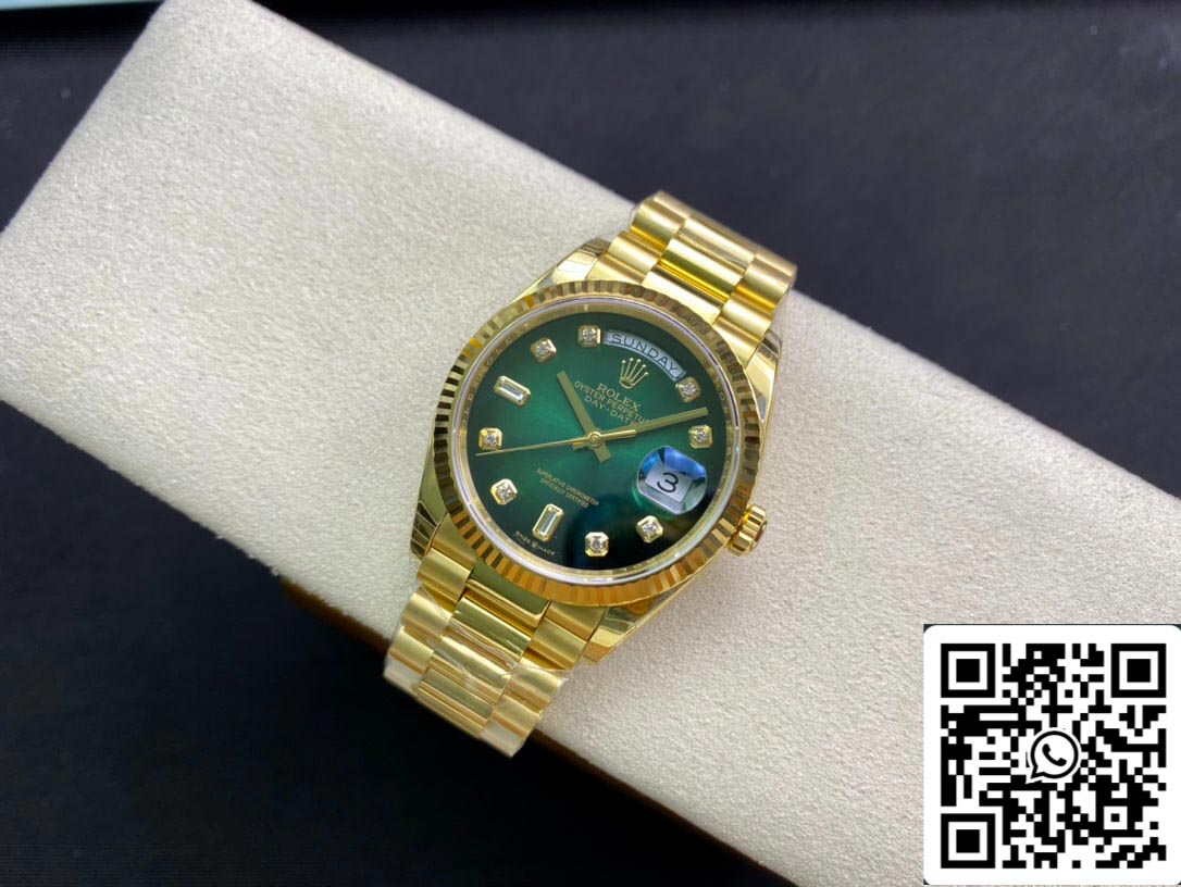 Rolex Day Date M128238-0069 1:1 Mejor edición EW Factory Esfera verde Suiza ETA3255