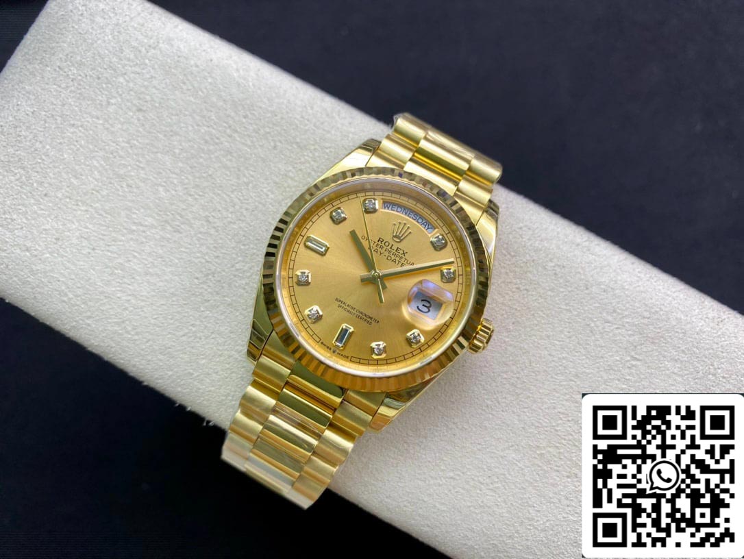 Rolex Day Date M128238-0008 1:1 Best Edition EW Factory Quadrante champagne svizzero ETA3255