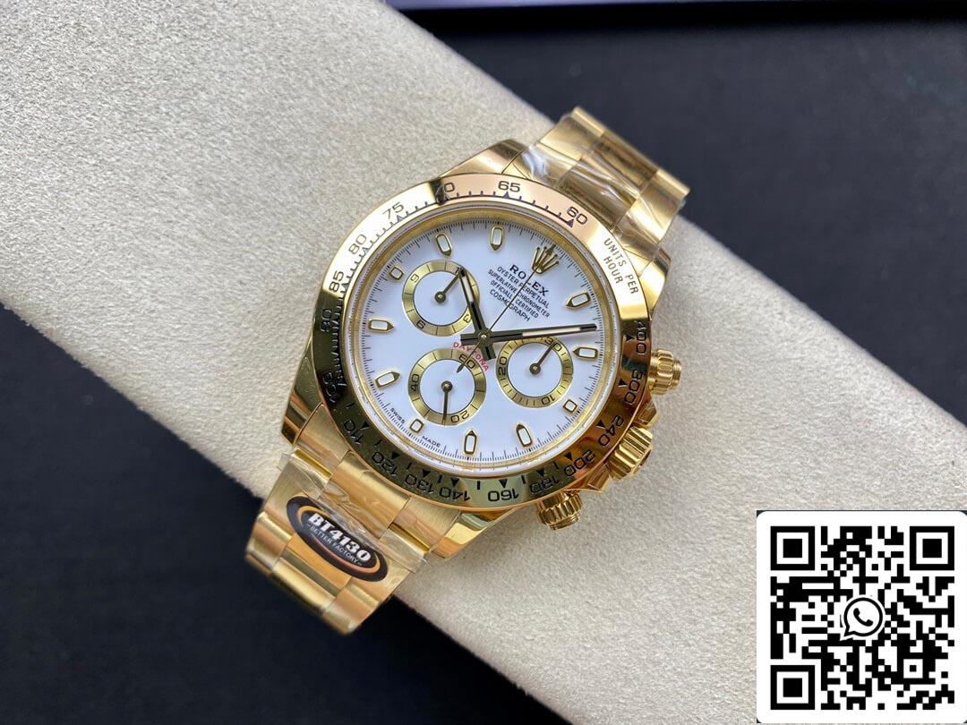 Rolex Daytona M116508-0001 1:1 Mejor edición BT Factory esfera blanca