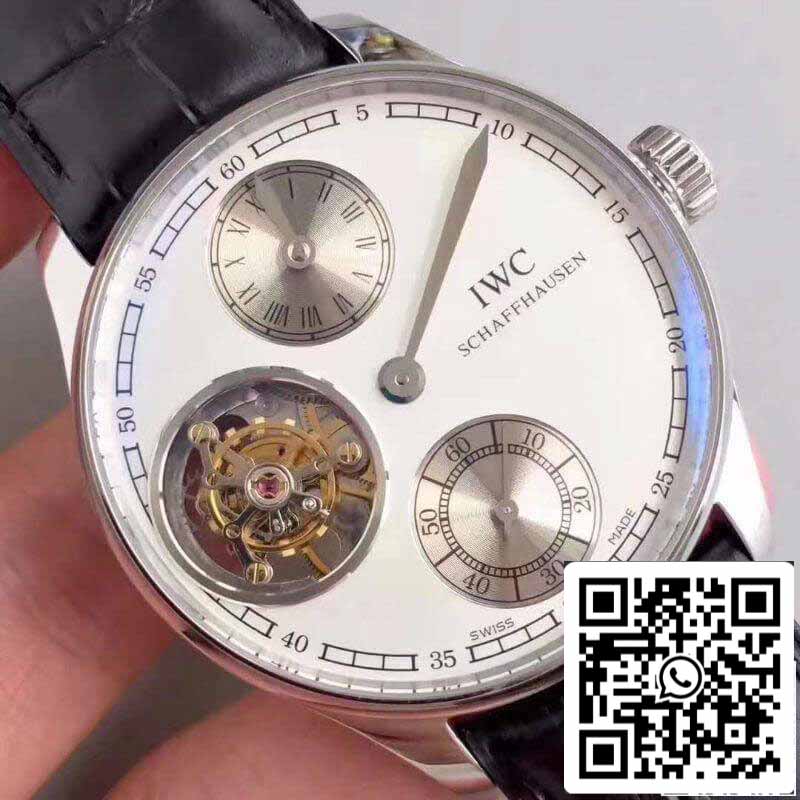 IWC Portugués IW544601 YL Factory 1:1 Mejor Edición Tourbillon Suizo Esfera Blanca