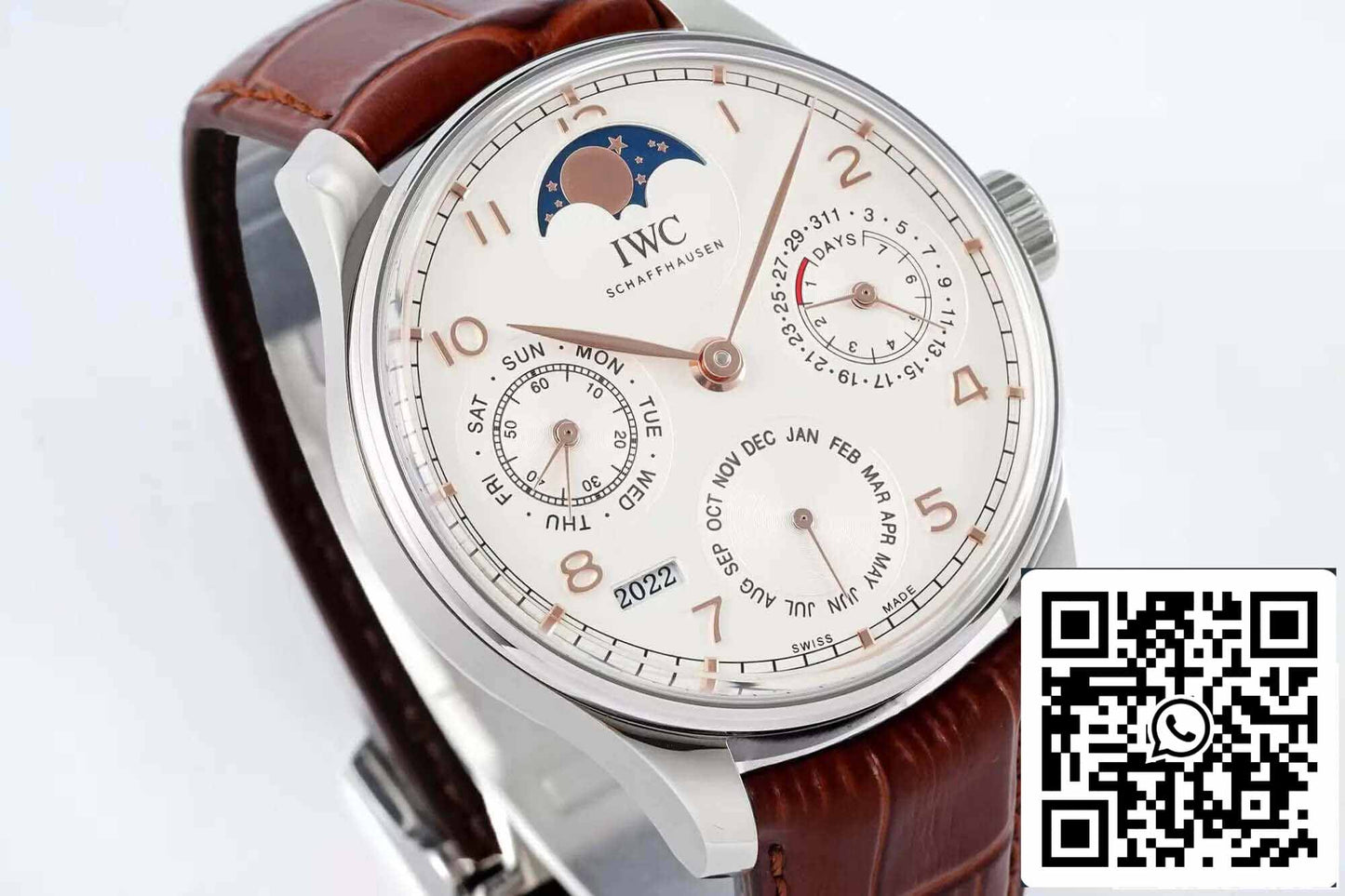 IWC Calendario Perpetuo Portugués IW503307 1:1 Mejor Edición APS Esfera Blanca de Fábrica