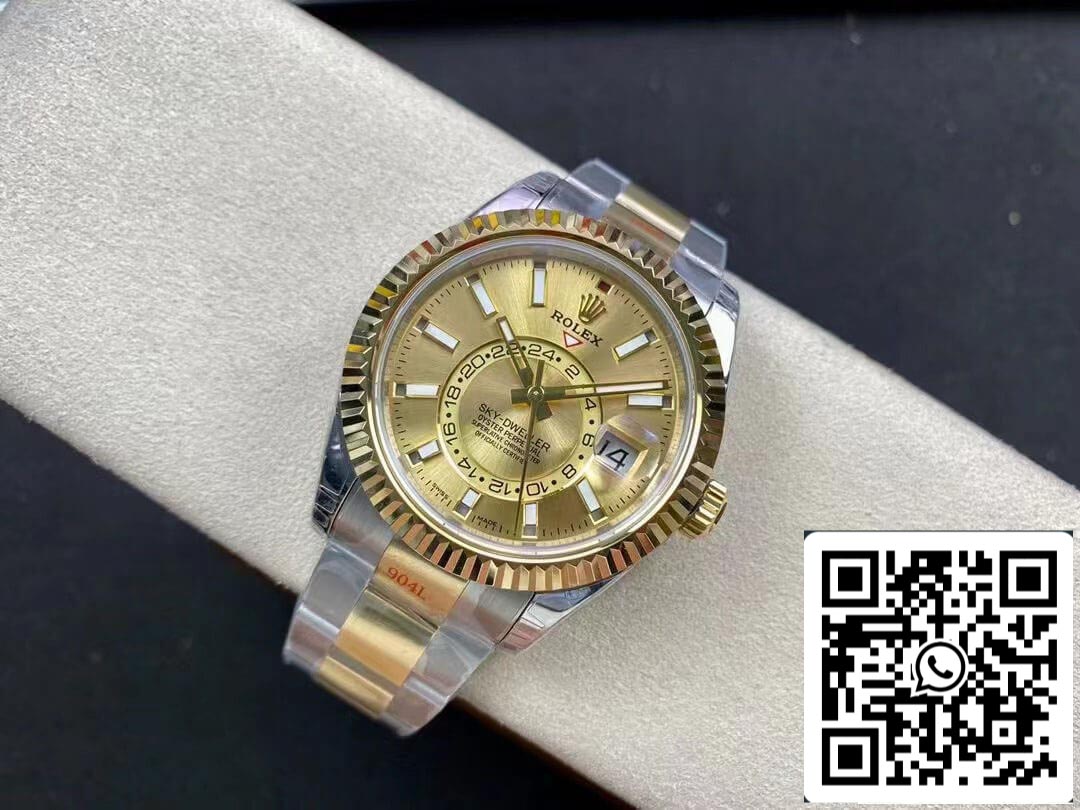 Rolex Sky Dweller M326933-0001 V2 Best 1:1 Edition Noob Factory Champagne Dial