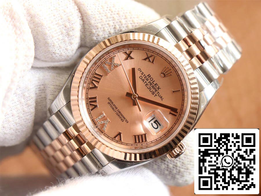 Rolex Datejust M126231-0027 1:1 Best Edition EW Factory in oro rosa