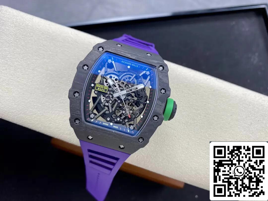 Richard Mille RM35-02 1:1 Best Edition T+ Factory NTPT Carbon Fiber Purple Strap