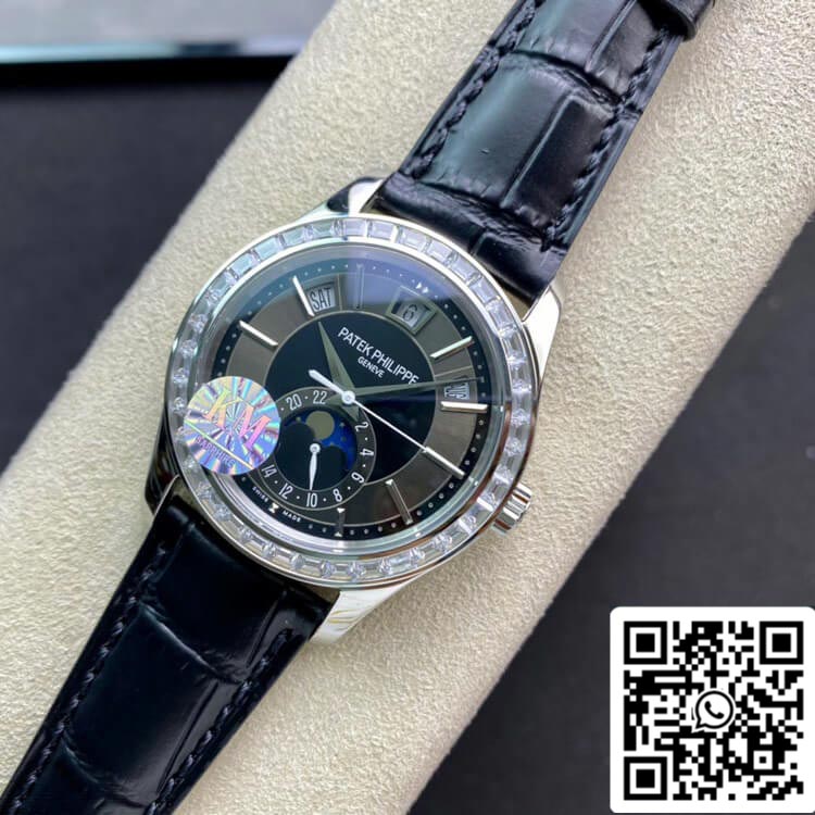 Patek Philippe Complications 5205G 1:1 Mejor Edición KM Factory Bisel de Diamantes