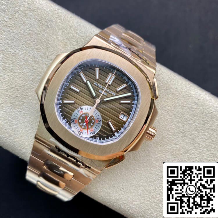 Patek Philippe Nautilus 5980-1R 1:1 Migliore edizione 3K Factory V2 Oro rosa