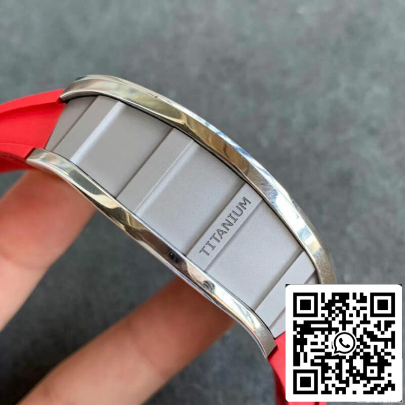 Richard Mille RM011 1:1 Best Edition KV Factory Red Rubber Strap