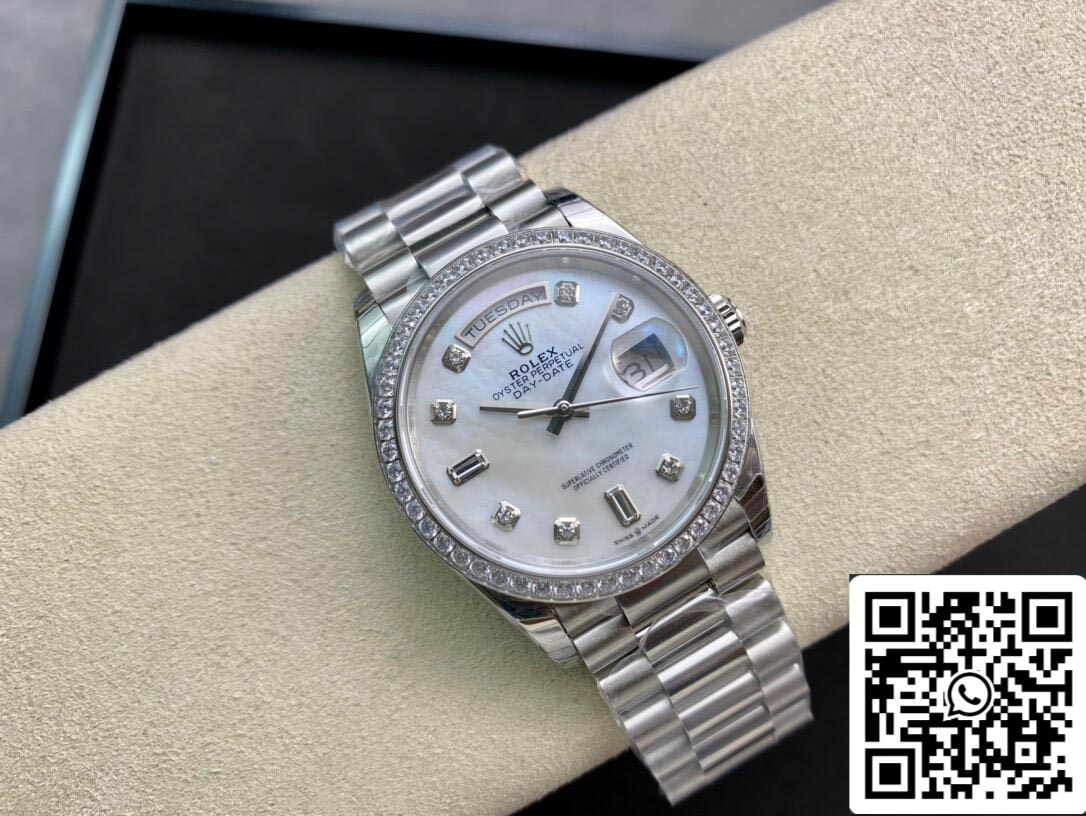 Rolex Day Date 128396TBR-0005 1:1 Best Edition EW Factory Fritillary Quadrante