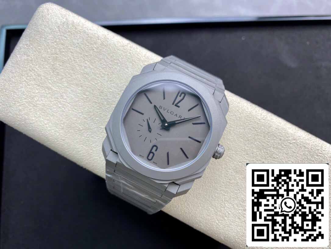 Bulgari Octo Finissimo 102713 BGO40C14TTXTAUTO 1:1 Best Edition BV Factory quadrante grigio argento