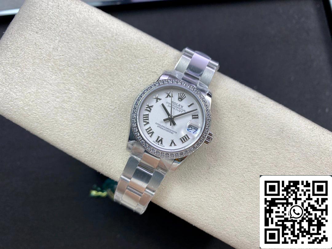 Rolex Datejust M278384RBR-0013 31MM 1:1 Best Edition EW Quadrante bianco di fabbrica