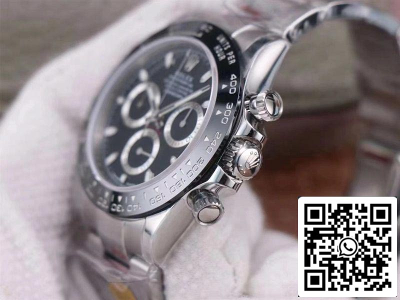 Rolex Cosmograph Daytona M116500LN-0002 1:1 Mejor Edición Noob Factory Esfera Negra Suiza ETA4130