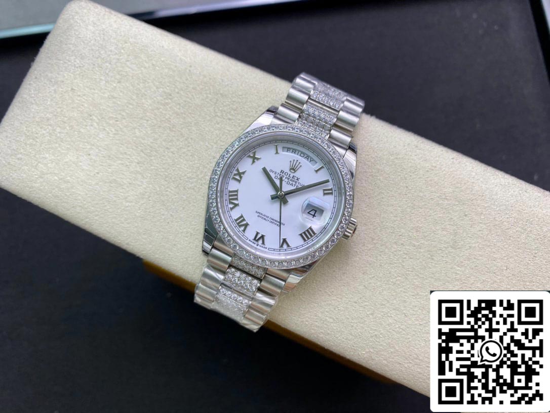 Rolex Day Date M128349RBR-0026 1:1 Mejor edición EW Factory esfera blanca