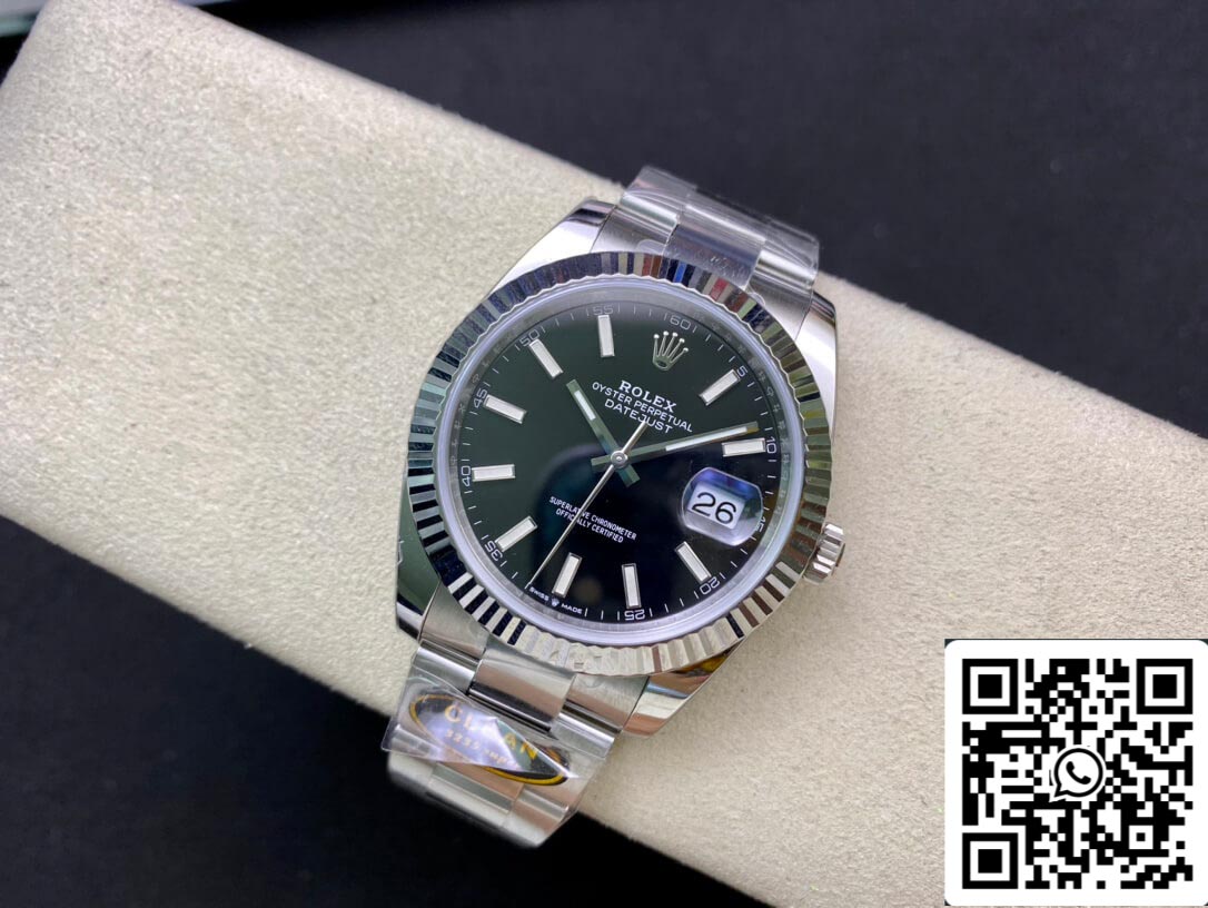 Rolex Datejust M126334-0017 cinturino Oyster da 41 mm quadrante bianco pulito di fabbrica