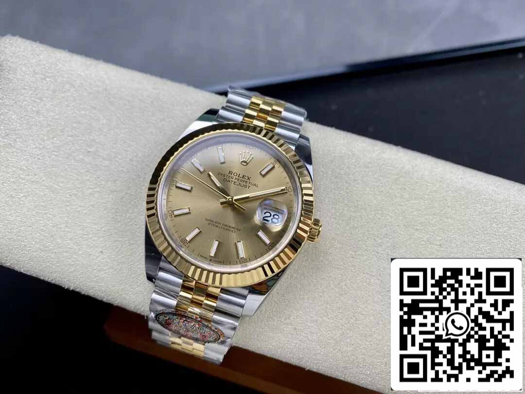 Rolex Datejust 41MM M126333-0010 1:1 Mejor edición Clean Factory esfera champán