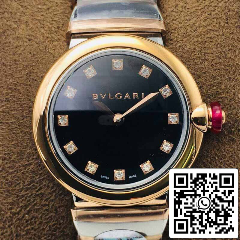 Bvlgari LVCEA 1:1 Best Edition BV Factory Rose Gold Black Dial