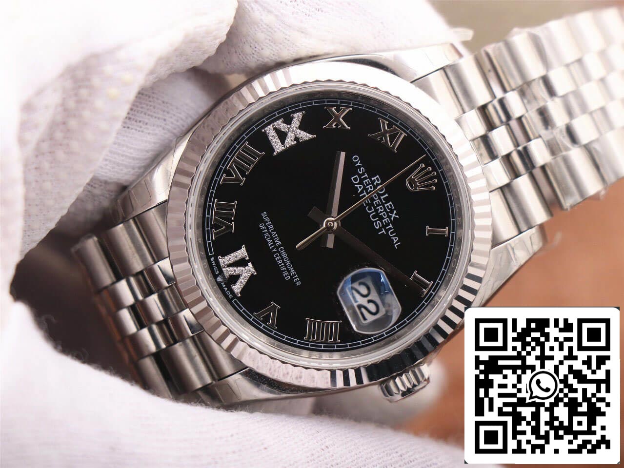 Rolex Datejust M126233 36MM 1:1 Best Edition EW Factory quadrante nero