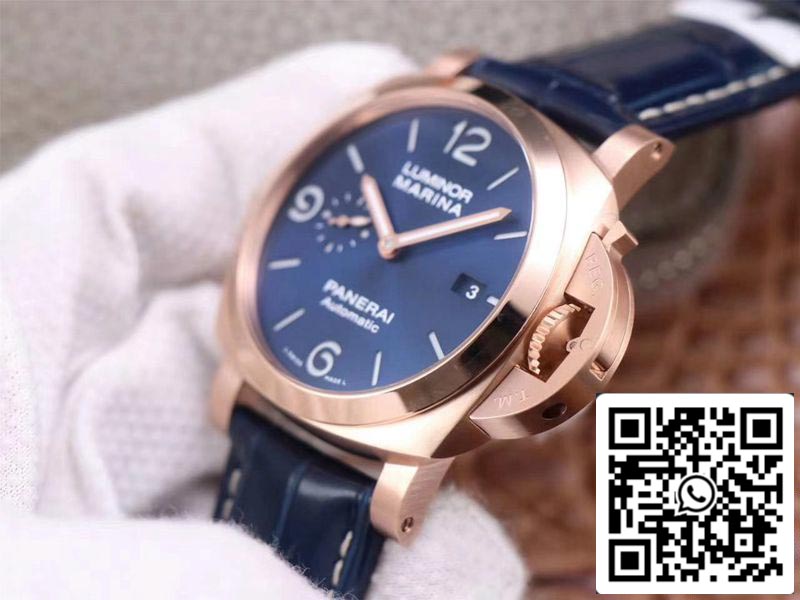 Panerai Luminor Marina Goldtech PAM01112 1:1 Mejor edición VS Factory Blue Dial Swiss P9010