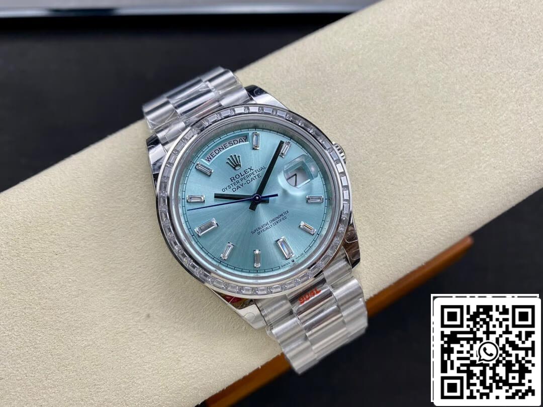 Rolex Day Date M228396TBR-0002 1:1 Mejor edición GM Factory esfera azul hielo