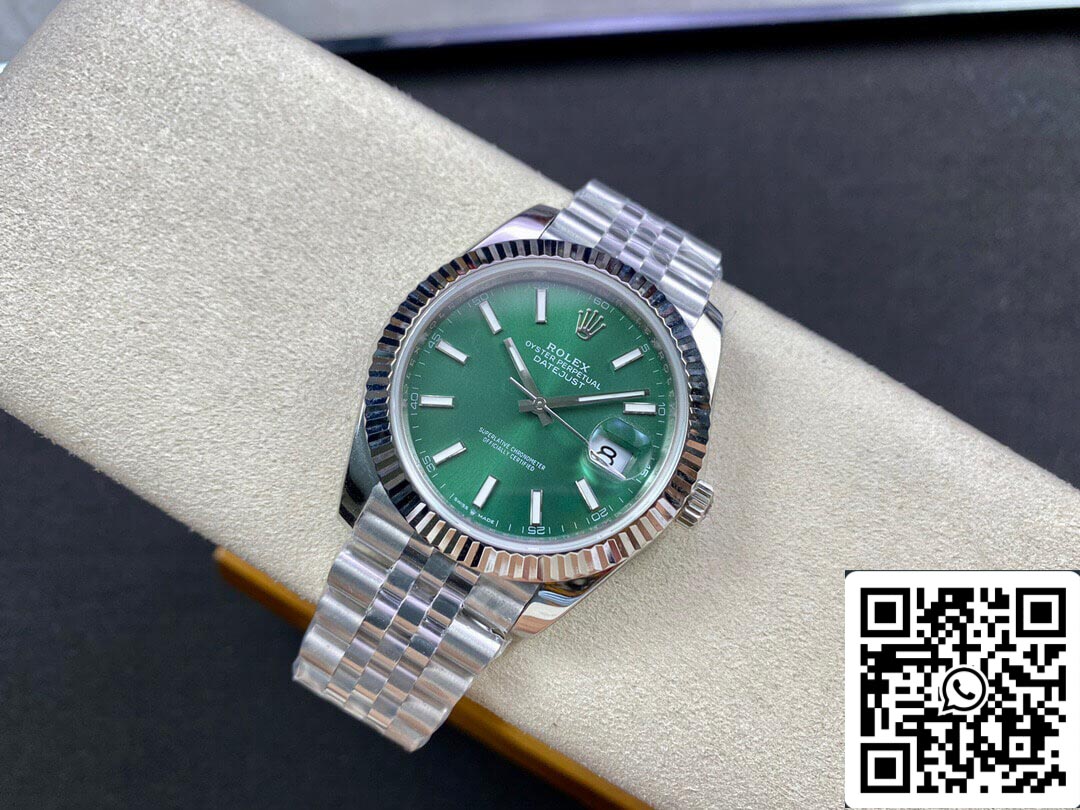 Rolex Datejust M126334-0028 41MM 1:1 Best Edition EW Quadrante verde fabbrica