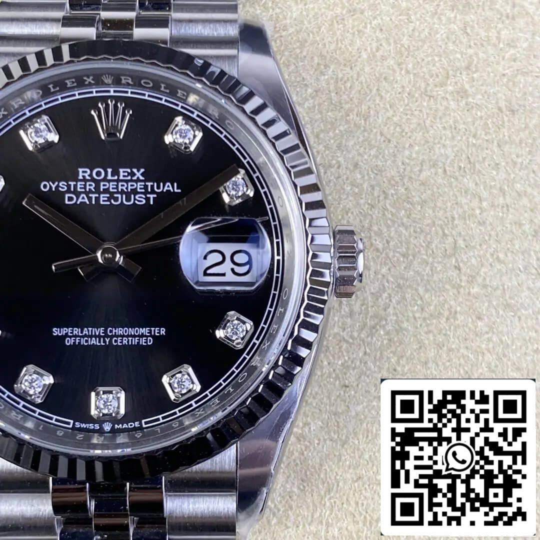 Rolex Datejust M126234-0027 36MM 1:1 Mejor edición Clean Factory esfera negra