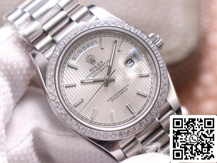 Rolex Day Date M228349RBR-0007 1:1 Best Edition EW Factory 18ct White Gold