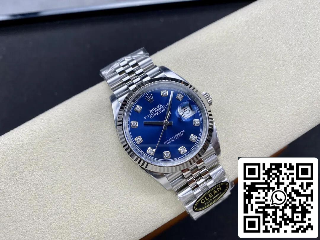 Rolex Datejust M126234-0037 36MM 1:1 Best Edition Quadrante con diamanti di fabbrica pulita