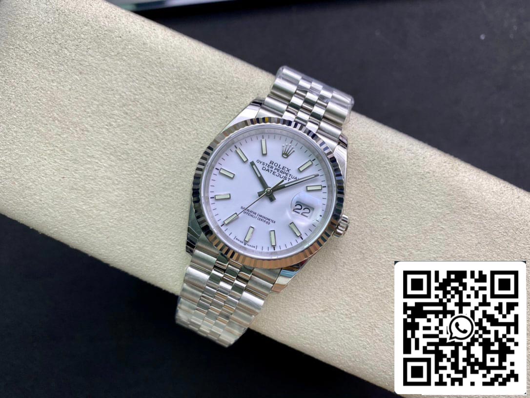 Rolex Datejust 36MM 1:1 Best Edition EW Factory Quadrante bianco