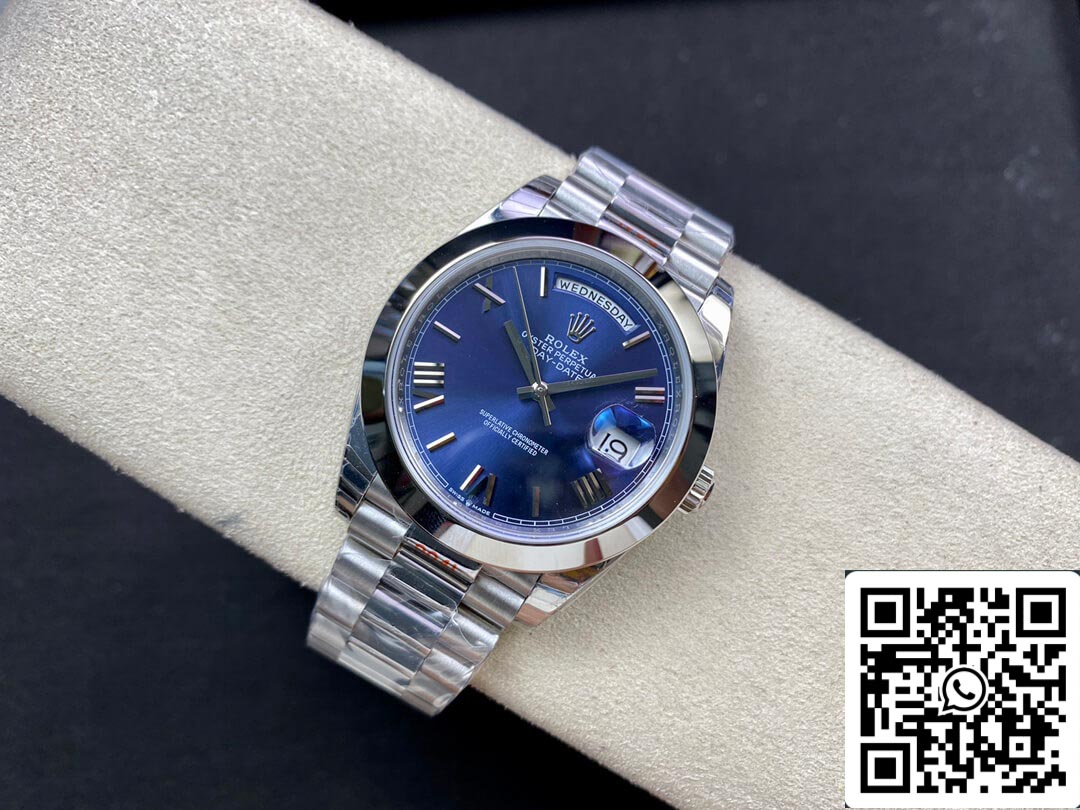 Rolex Day Date M228206-0015 1:1 Mejor edición EW Factory esfera azul